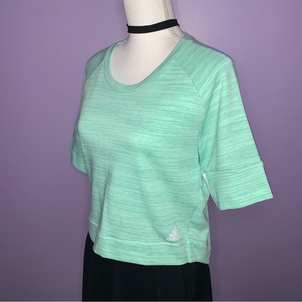 NWT Adidas Turquoise Short Sleeve Top - Picture 11 of 16